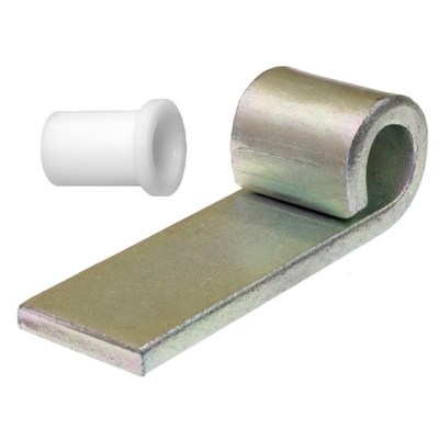 GUDGEON HINGE WITH NYLON BUSH ZINC PLATED